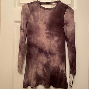Art class girls long sleeve tie-dye dress